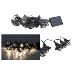 20-Light 231 in. Solar Black Integrated LED Nautical String Light by Hampton Bay -Hampton Bay Sales black hampton bay string lights 82140 1f 1000