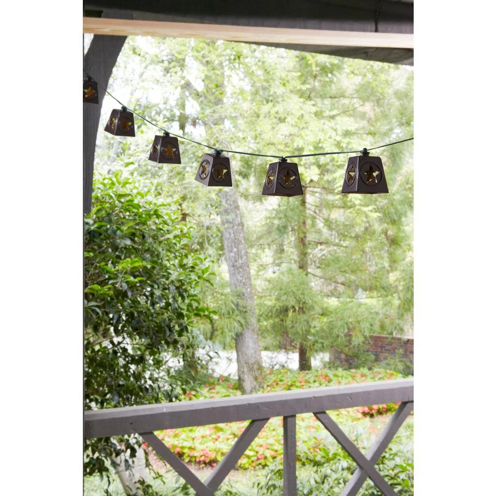 Solar 10-Light 150 in. Integrated LED String Light with Lone Star Shade by Hampton Bay 3 Solar 10-Light 150 in. Integrated LED String Light with Lone Star Shade by Hampton Bay - Image 3