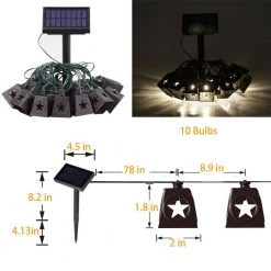 Solar 10-Light 150 in. Integrated LED String Light with Lone Star Shade by Hampton Bay 11 Solar 10-Light 150 in. Integrated LED String Light with Lone Star Shade by Hampton Bay -Hampton Bay Sales black hampton bay string lights 82151 c3 1000