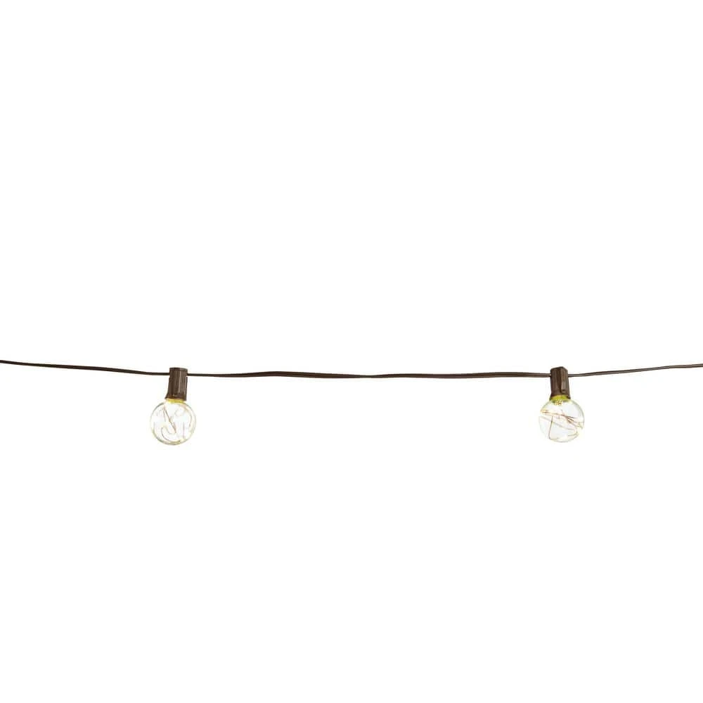 Outdoor/Indoor 12 ft. Plug-In LED G40 Copper Fairy String Light (3-Pack) by Hampton Bay 3 Outdoor/Indoor 12 ft. Plug-In LED G40 Copper Fairy String Light (3-Pack) by Hampton Bay - Image 3