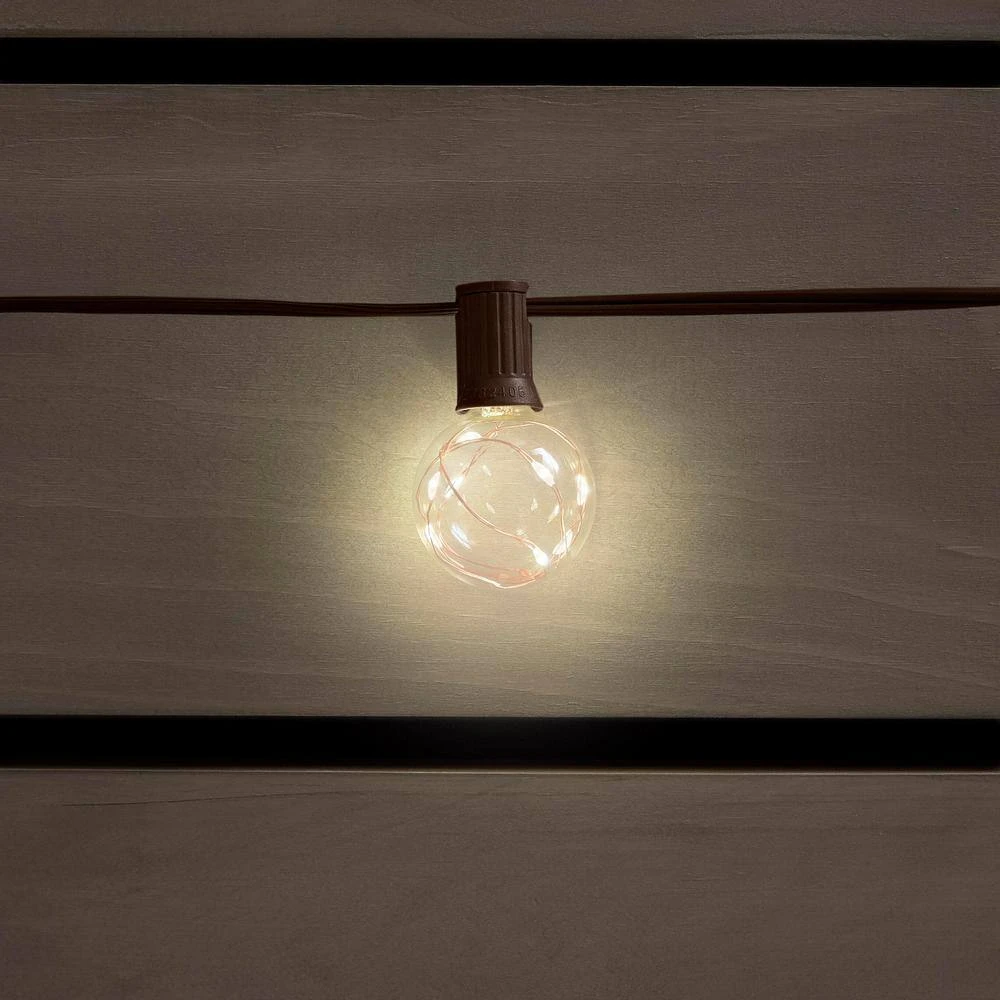 Outdoor/Indoor 12 ft. Plug-In LED G40 Copper Fairy String Light (6-Pack) by Hampton Bay 6 Outdoor/Indoor 12 ft. Plug-In LED G40 Copper Fairy String Light (6-Pack) by Hampton Bay - Image 6