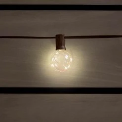 Outdoor/Indoor 12 ft. Plug-In LED G40 Copper Fairy String Light (10-Heads) by Hampton Bay -Hampton Bay Sales black hampton bay string lights nxt sl9507 bk 1f 1000