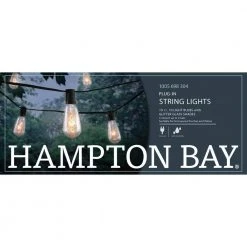Outdoor/Indoor 10 ft. Plug-In Incandescent ST40 Crackle Bulb String Light (2-Pack) by Hampton Bay -Hampton Bay Sales black hampton bay string lights nxt sl9514 2pk c3 1000