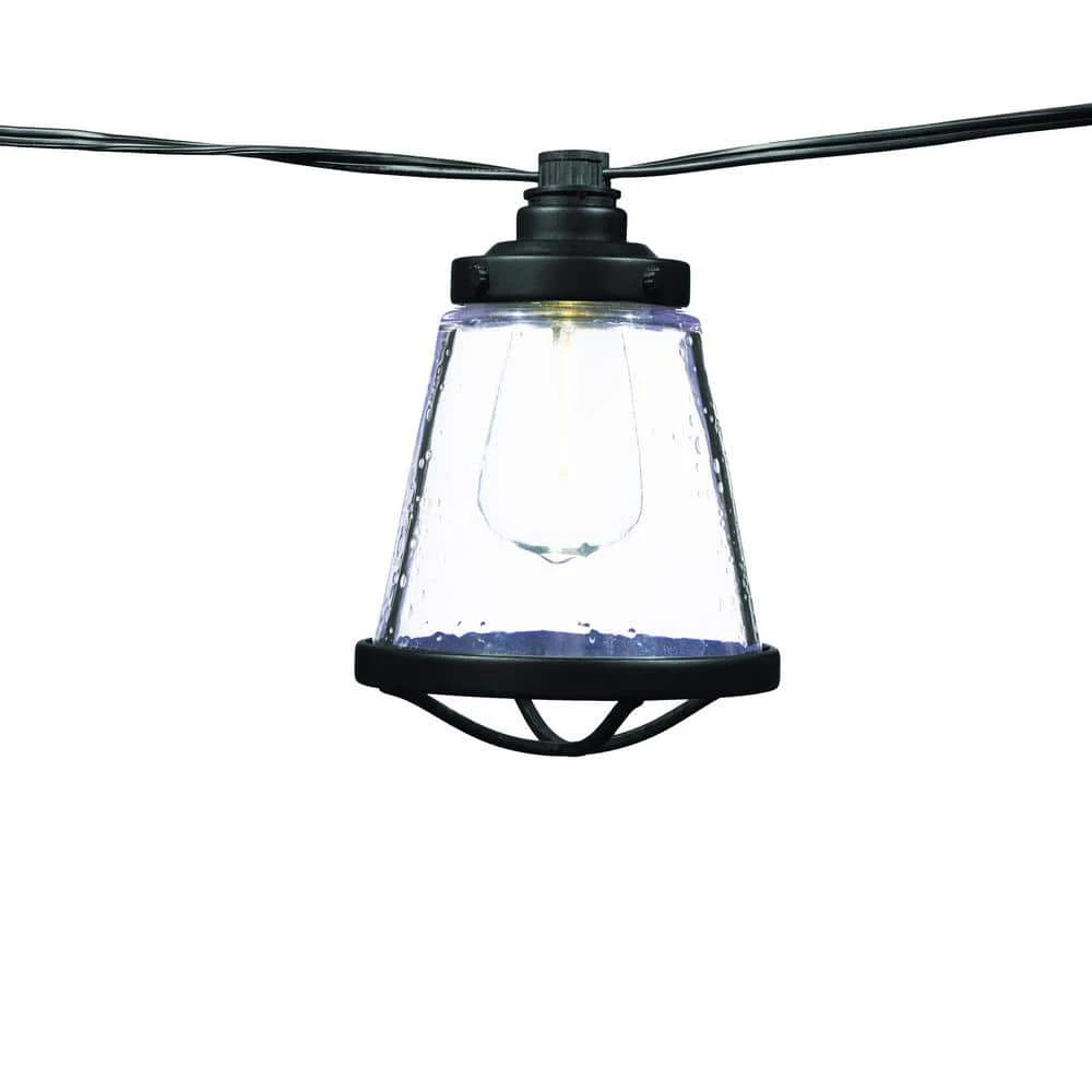 Outdoor/Indoor 11 ft. Plug-In LED ST38 Vintage Bulb String Light with Seedy Cage (10-Heads) by Hampton Bay 1 Outdoor/Indoor 11 ft. Plug-In LED ST38 Vintage Bulb String Light with Seedy Cage (10-Heads) by Hampton Bay