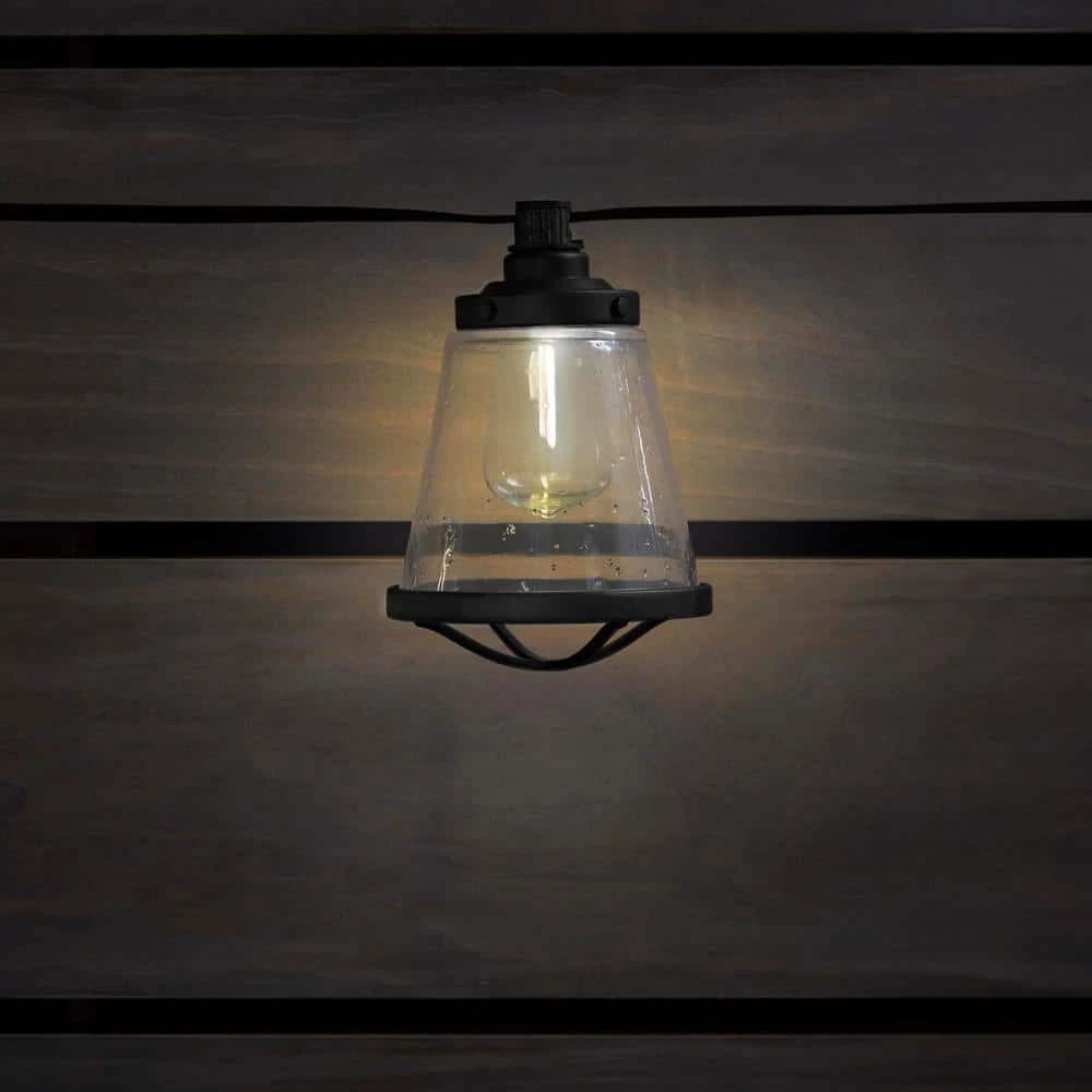 Outdoor/Indoor 11 ft. Plug-In LED ST38 Vintage Bulb String Light with Seedy Cage (10-Heads) by Hampton Bay 3 Outdoor/Indoor 11 ft. Plug-In LED ST38 Vintage Bulb String Light with Seedy Cage (10-Heads) by Hampton Bay - Image 3