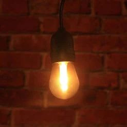 12 ft. 6 Socket LED Flame Effect Indoor/Outdoor String Light by Hampton Bay -Hampton Bay Sales black hampton bay string lights sl12 6 flame hd 1d 1000