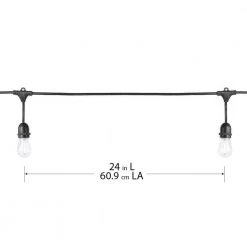 Outdoor 20 ft. 10 Socket LED Solar Edison Bulb String Light by Hampton Bay -Hampton Bay Sales black hampton bay string lights sl20 10 sol hd 77 1000