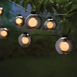 Outdoor/Indoor 10 ft. Plug-In G Type Bulb Incandescent String Light with 8-Smoky Glass Shades (3-Pack) by Hampton Bay 7 Outdoor/Indoor 10 ft. Plug-In G Type Bulb Incandescent String Light with 8-Smoky Glass Shades (3-Pack) by Hampton Bay -Hampton Bay Sales black hampton bay string lights str ba5 3pk a0 1000