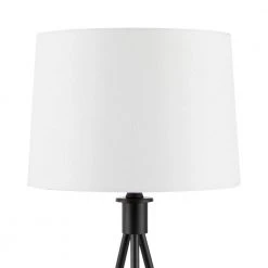 Higgins 23.75 in. Black Tripod Table Lamp with Round Base by Hampton Bay -Hampton Bay Sales black hampton bay table lamps 24121 000 a0 1000