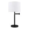 Whitworth 24.5 in. Black Accent Lamp with Swing Arm and USB Port by Hampton Bay