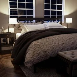 Whitworth 24.5 in. Black Accent Lamp with Swing Arm and USB Port by Hampton Bay -Hampton Bay Sales black hampton bay table lamps hdp15310 76 1000