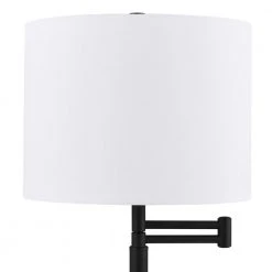 Whitworth 24.5 in. Black Accent Lamp with Swing Arm and USB Port by Hampton Bay -Hampton Bay Sales black hampton bay table lamps hdp15310 a0 1000