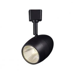 1-Light Black Integrated LED Linear Round Back Track Lighting Head by Hampton Bay
