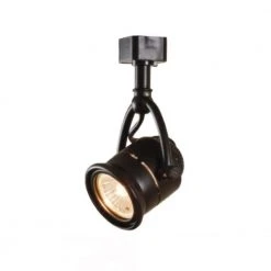 1-Light Retro Black Linear Track Lighting Head by Hampton Bay -Hampton Bay Sales black hampton bay track lighting heads 804809 1f 1000