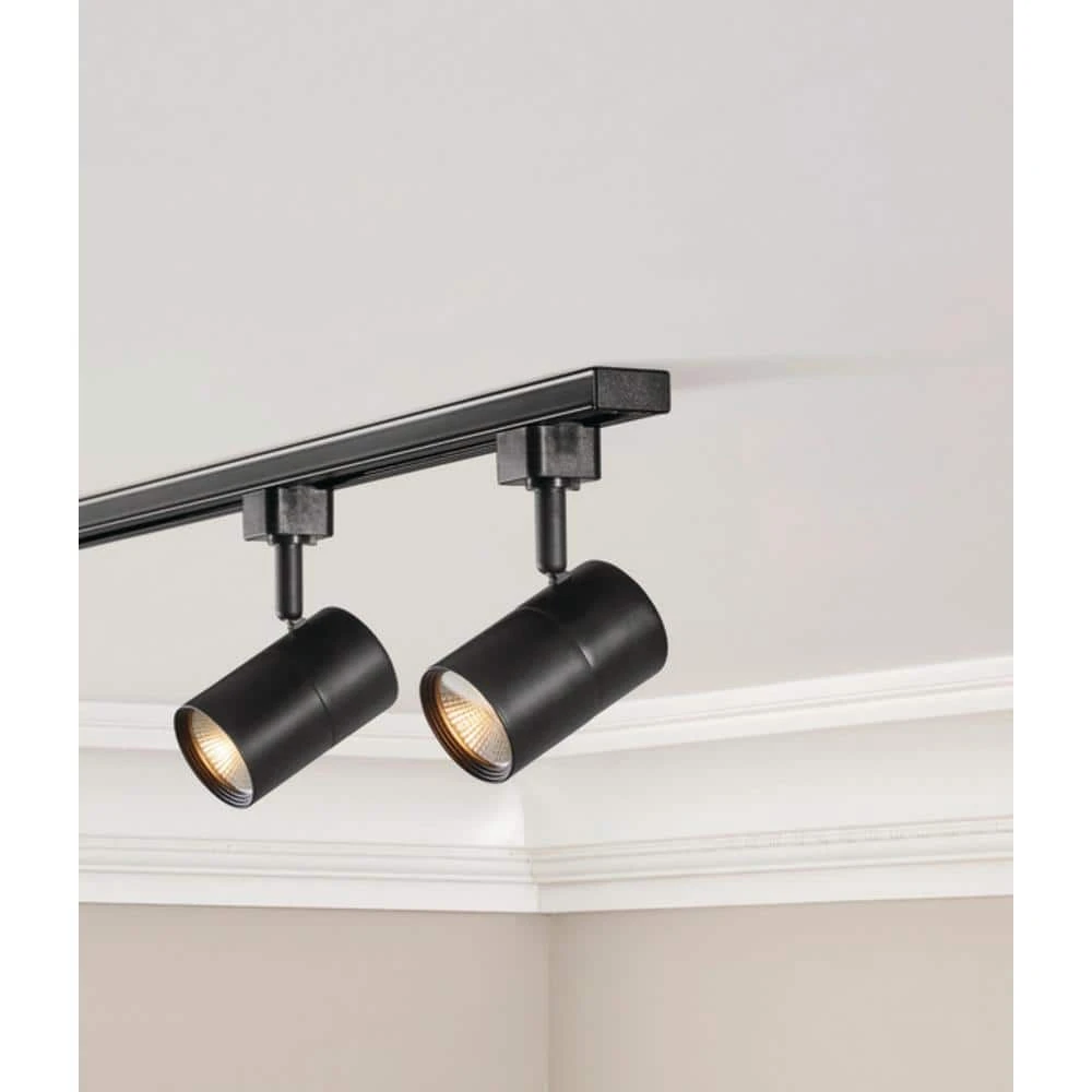 1-Light Black Integrated LED Linear Track Lighting Mini Cylinder Step Head by Hampton Bay 3 1-Light Black Integrated LED Linear Track Lighting Mini Cylinder Step Head by Hampton Bay - Image 3