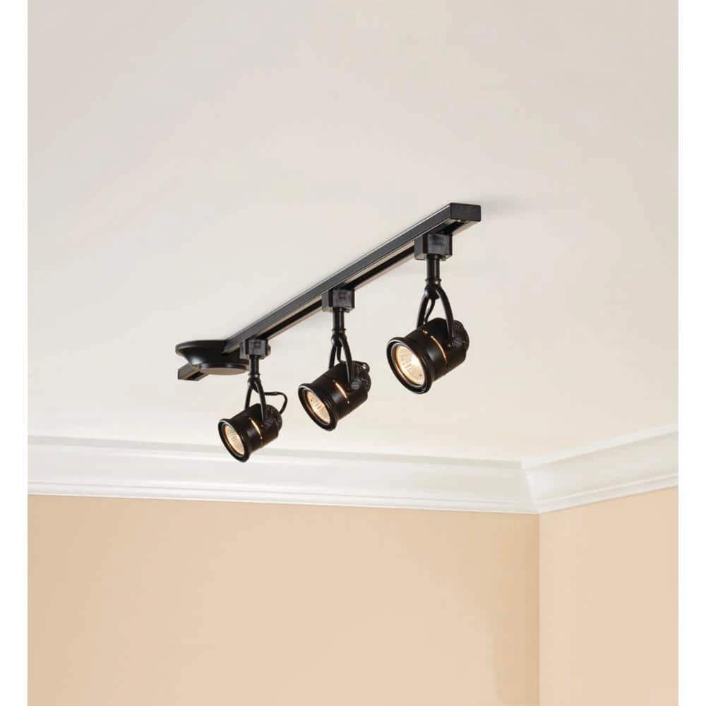 3-Light Retro 44 in. Black Linear Track Lighting Kit by Hampton Bay 3 3-Light Retro 44 in. Black Linear Track Lighting Kit by Hampton Bay - Image 3