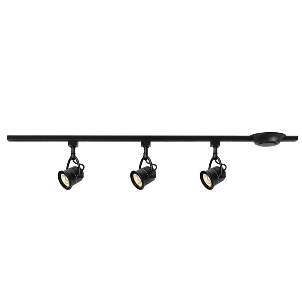 3-Light Retro 44 in. Black Linear Track Lighting Kit by Hampton Bay 1 3-Light Retro 44 in. Black Linear Track Lighting Kit by Hampton Bay