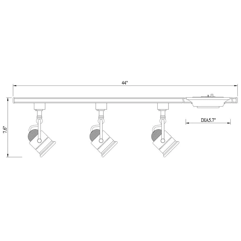 3-Light Retro 44 in. Black Linear Track Lighting Kit by Hampton Bay 6 3-Light Retro 44 in. Black Linear Track Lighting Kit by Hampton Bay - Image 6