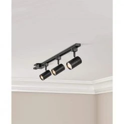 4-ft. 3-Light Black Integrated LED Linear Track Lighting Kit with Mini Cylinder Track Heads by Hampton Bay 8 4-ft. 3-Light Black Integrated LED Linear Track Lighting Kit with Mini Cylinder Track Heads by Hampton Bay -Hampton Bay Sales black hampton bay track lighting kits 805049 1f 1000