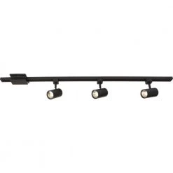 4-ft. 3-Light Black Integrated LED Linear Track Lighting Kit with Mini Cylinder Track Heads by Hampton Bay 7 4-ft. 3-Light Black Integrated LED Linear Track Lighting Kit with Mini Cylinder Track Heads by Hampton Bay -Hampton Bay Sales black hampton bay track lighting kits 805049 4f 1000