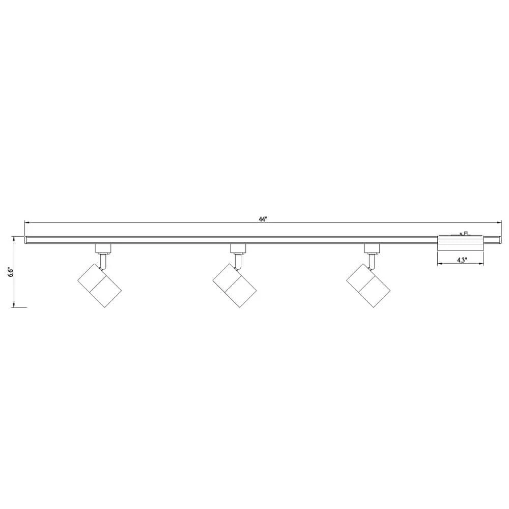 4-ft. 3-Light Black Integrated LED Linear Track Lighting Kit with Mini Cylinder Track Heads by Hampton Bay 5 4-ft. 3-Light Black Integrated LED Linear Track Lighting Kit with Mini Cylinder Track Heads by Hampton Bay - Image 5