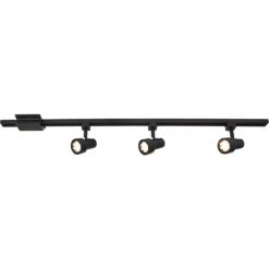 3-Light Mini Step 44 in. Black Integrated LED Linear Track Lighting Kit by Hampton Bay -Hampton Bay Sales black hampton bay track lighting kits 805109 4f 1000