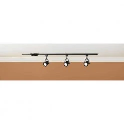 44 in. 3-Light Black LED Linear Track Lighting Retro Kit by Hampton Bay -Hampton Bay Sales black hampton bay track lighting kits 805299 1f 1000