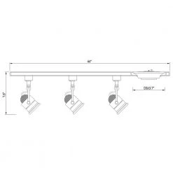 44 in. 3-Light Black LED Linear Track Lighting Retro Kit by Hampton Bay -Hampton Bay Sales black hampton bay track lighting kits 805299 d4 1000