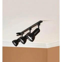 4 ft. 3-Light Black Linear Track Lighting Kit with R30/PAR30 Large Step Heads by Hampton Bay 7 4 ft. 3-Light Black Linear Track Lighting Kit with R30/PAR30 Large Step Heads by Hampton Bay -Hampton Bay Sales black hampton bay track lighting kits 813850 4f 1000