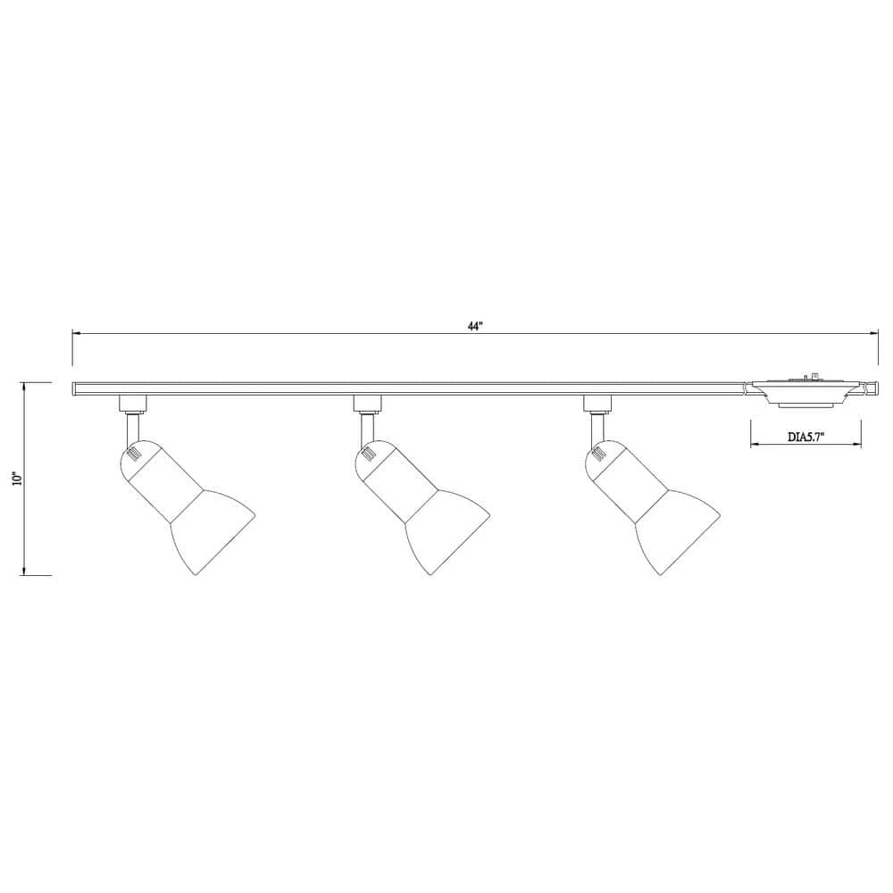 4 ft. 3-Light Black Linear Track Lighting Kit with R30/PAR30 Large Step Heads by Hampton Bay 5 4 ft. 3-Light Black Linear Track Lighting Kit with R30/PAR30 Large Step Heads by Hampton Bay - Image 5