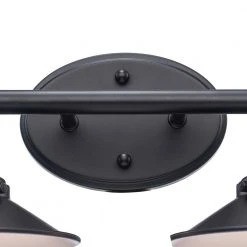 Glenhurst 2-Light Black Industrial Farmhouse Bathroom Vanity Light Fixture with Metal Shades by Hampton Bay 20 Glenhurst 2-Light Black Industrial Farmhouse Bathroom Vanity Light Fixture with Metal Shades by Hampton Bay -Hampton Bay Sales black hampton bay vanity lighting hd 8002 bk 44 1000