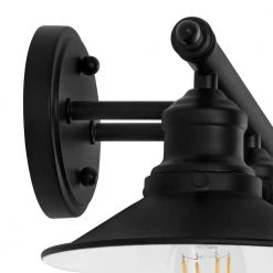 Glenhurst 3-Light Black Industrial Farmhouse Bathroom Vanity Light Fixture with Metal Shades by Hampton Bay -Hampton Bay Sales black hampton bay vanity lighting hd 8003 bk 66 1000