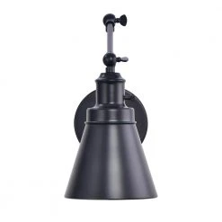 1-Light Black Plug-In/Hardwired Swing Arm Wall Lamp with 6 ft. Fabric Cord by Hampton Bay 16 1-Light Black Plug-In/Hardwired Swing Arm Wall Lamp with 6 ft. Fabric Cord by Hampton Bay -Hampton Bay Sales black hampton bay wall lamps ew11475bk1 a c3 1000