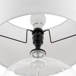 Windmere 21.5 in Clear Glass Table Lamp by Hampton Bay -Hampton Bay Sales black hardware and clear glass hampton bay table lamps 24124 000 40 1000