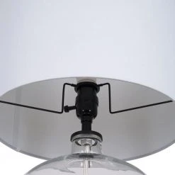 Windmere 21.5 in Clear Glass Table Lamp by Hampton Bay -Hampton Bay Sales black hardware and clear glass hampton bay table lamps 24124 000 fa 1000