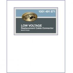 Low-Voltage Black Replacement Cable Connector (2-Pack) by Hampton Bay -Hampton Bay Sales black orange hampton bay outdoor lighting accessories hd28353 77 1000