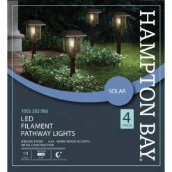 10 Lumens 2-Tone Solar Bronze and Warm Wood LED Landscape Pathway Light Set (16-Pack) by Hampton Bay 16 10 Lumens 2-Tone Solar Bronze and Warm Wood LED Landscape Pathway Light Set (16-Pack) by Hampton Bay -Hampton Bay Sales bronze and warm wood finish hampton bay path lights nxt p7100 13 16 a0 1000