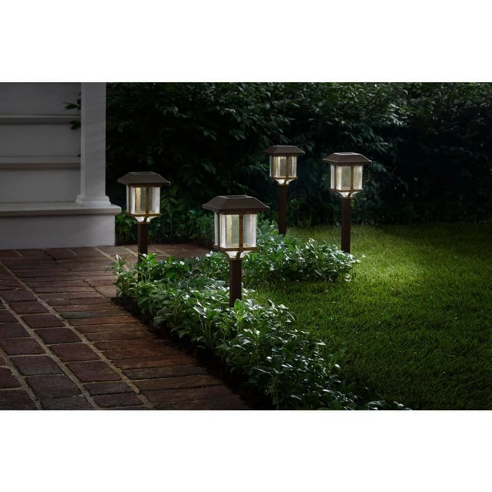 10 Lumens 2-Tone Solar Bronze and Warm Wood LED Landscape Pathway Light Set (16-Pack) by Hampton Bay 7 10 Lumens 2-Tone Solar Bronze and Warm Wood LED Landscape Pathway Light Set (16-Pack) by Hampton Bay - Image 7