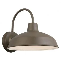 Bronze Outdoor LED Barn Light Wall Lantern Sconce by Hampton Bay