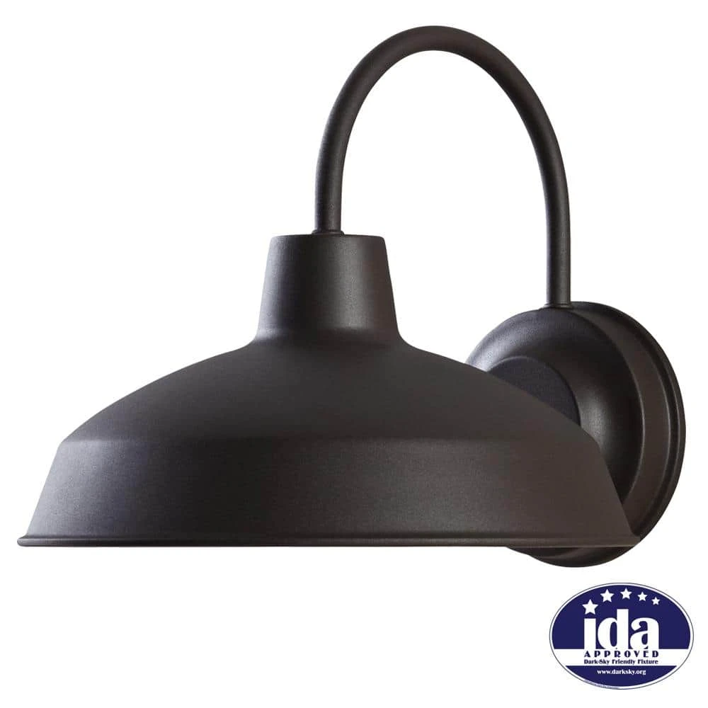 Bronze Outdoor LED Barn Light Wall Lantern Sconce by Hampton Bay 6 Bronze Outdoor LED Barn Light Wall Lantern Sconce by Hampton Bay - Image 6