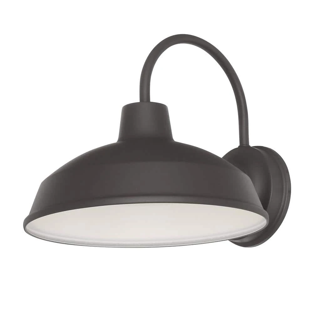 Bronze Outdoor LED Barn Light Wall Lantern Sconce by Hampton Bay 4 Bronze Outdoor LED Barn Light Wall Lantern Sconce by Hampton Bay - Image 4