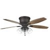 Stoneridge 52 in. Indoor LED Bronze Hugger Ceiling Fan with Light Kit, 5 Reversible Blades and Reversible Motor by Hampton Bay