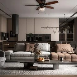 Stoneridge 52 in. LED Indoor/Outdoor Bronze Hugger Ceiling Fan with Light Kit by Hampton Bay -Hampton Bay Sales bronze hampton bay ceiling fans with lights 51904 1f 1000