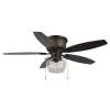 Stoneridge 52 in. LED Indoor/Outdoor Bronze Hugger Ceiling Fan with Light Kit by Hampton Bay