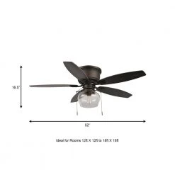 Stoneridge 52 in. LED Indoor/Outdoor Bronze Hugger Ceiling Fan with Light Kit by Hampton Bay -Hampton Bay Sales bronze hampton bay ceiling fans with lights 51904 a0 1000
