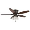 Stoneridge 52 in. Indoor/Outdoor LED Bronze Hugger Ceiling Fan with Light Kit and 5 Reversible Blades by Hampton Bay