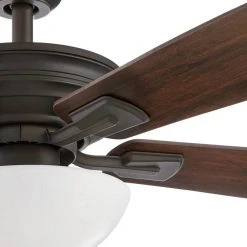 Wellston II 44 in. Indoor LED Bronze Dry Rated Downrod Ceiling Fan with Light Kit and 5 Reversible Blades by Hampton Bay -Hampton Bay Sales bronze hampton bay ceiling fans with lights 52044 1d 1000