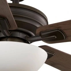 Wellston II 44 in. Indoor LED Bronze Dry Rated Downrod Ceiling Fan with Light Kit and 5 Reversible Blades by Hampton Bay -Hampton Bay Sales bronze hampton bay ceiling fans with lights 52044 1f 1000