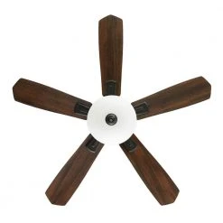 Wellston II 44 in. Indoor LED Bronze Dry Rated Downrod Ceiling Fan with Light Kit and 5 Reversible Blades by Hampton Bay -Hampton Bay Sales bronze hampton bay ceiling fans with lights 52044 40 1000