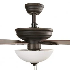 Wellston II 44 in. Indoor LED Bronze Dry Rated Downrod Ceiling Fan with Light Kit and 5 Reversible Blades by Hampton Bay -Hampton Bay Sales bronze hampton bay ceiling fans with lights 52044 44 1000